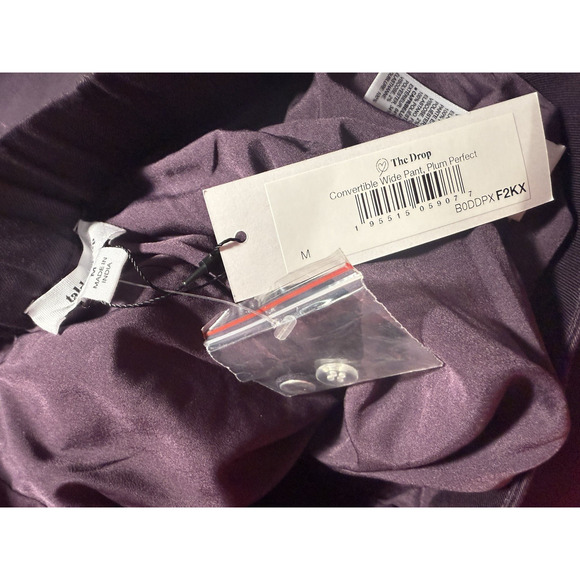 The Drop Women's Convertible Wide Leg Pant by Takkunda Plum Perfectly Sz Medium - Picture 13 of 16